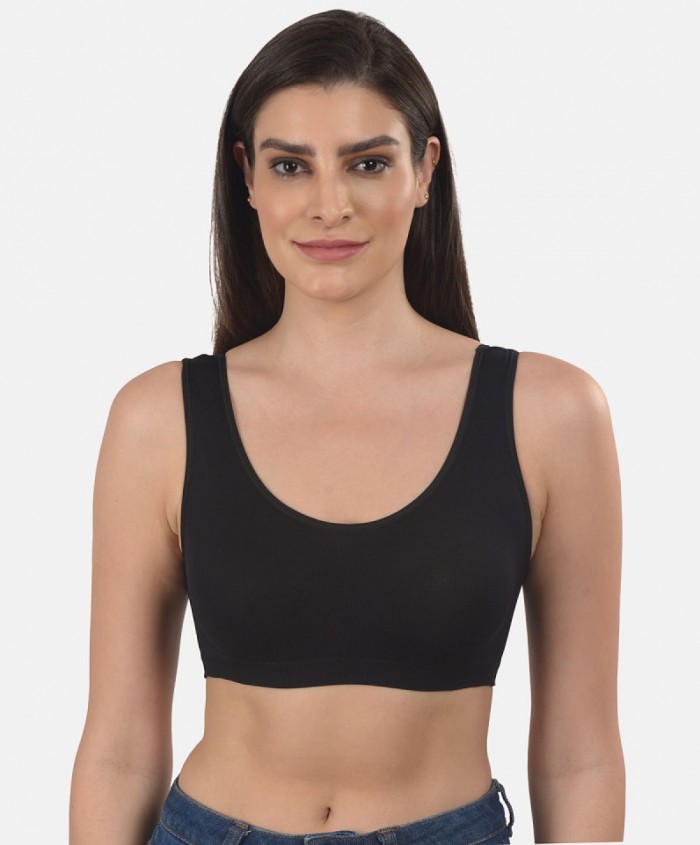 mod-shy-solid-black-teenager-slip-on-bra-ms309